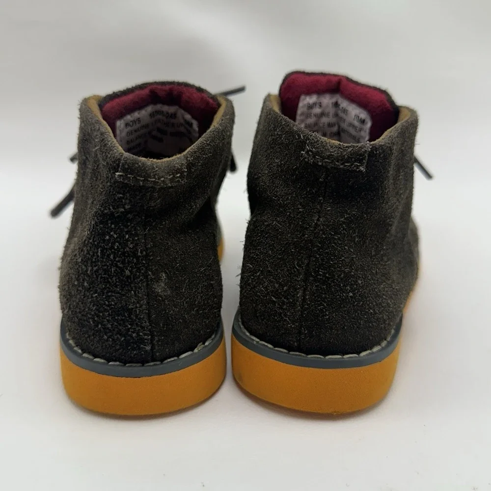 Florsheim Kids Chukka Boots Size 10 M Brown‎ Suede Lace Up Shoes